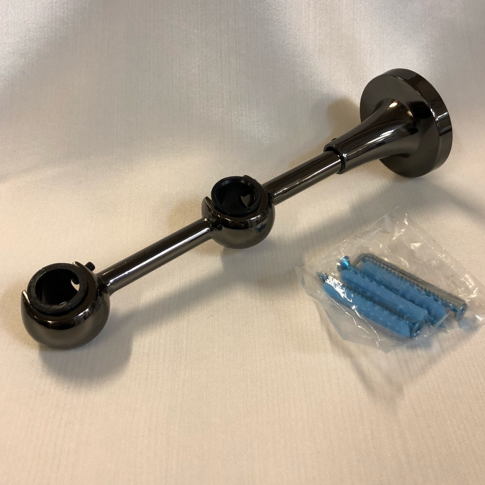 Держатель 2-х рядный открытый  "Мастер" Д 16/19 черный никель